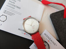 Swiss Made Mondaine Horloge Classique Élégant 35mm Bracelet en Cuir Neuf