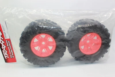 Traxxas 7774 T Reifen auf Felge ORANGE  2 Stück 8S X-Maxx NEU OVP  - Bild 1 von 4