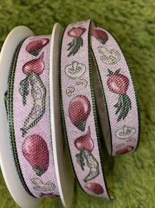 Geschenkband Gemüse Rosa Ostern Organzaband ,Schleifenband Dekoband,NEU! - Bild 1 von 1