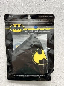 2-Pack BATMAN Adult Fashion Cloth Face Cover Masks - Washable Reusable - Picture 1 of 3