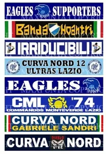 LAZIO 8 PLASTIC STICKERS "FANS ULTRAS FANS " measures 3 cm. x 18 cm. - Picture 1 of 1