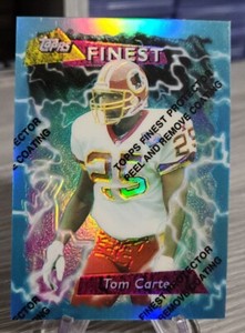 Tom Carter 1995 Topps Finest Refractor #26 Washington Redskins 