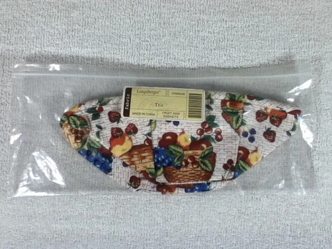 Longaberger RETIRED Fruit & Basket TEA LINER - NEW Cover