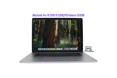 MacBook Pro 2019 16,1" i9-9th Gen. 32GB RAM 1TB SSD QWERTY Radeon 5500M GPU #402 - Bild 1 von 4