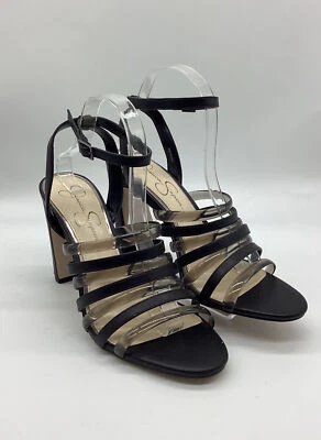 Sandalia Jessica Simpson para mujer negra Aveesha tacón talla 10M NUEVA Foto 1 de 4