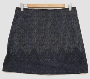 240388 Minifalda Mujer M ATHLETA 929793 Negra Gris Espiga Floral Elastizada - Imagen 1 de 4