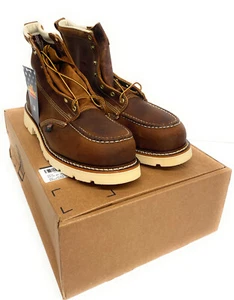 Thorogood Men's 6" Moc Safety Toe Work Boots Shoes, Brown, Size 13D - Picture 1 of 6
