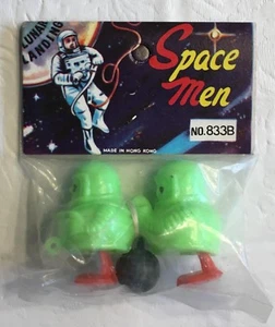 Vintage Space Men Green Ramp Walkers Unused Hong Kong - Picture 1 of 1