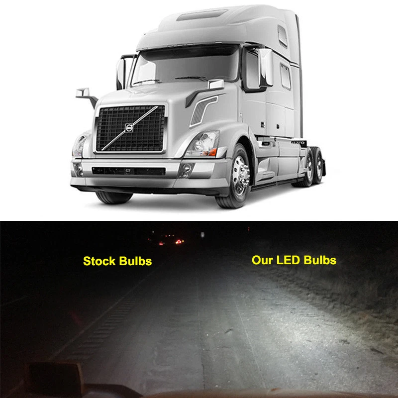 2x White LED H11 Low Beam Headlight Bulb For 04-15 Volvo VNL VNM 630 670 730 780 - Image 1 of 1