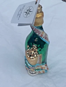 RADKO VINTAGE ORNAMENT CHAMPAGNE "2001 CHEERS" 99-285-1 * NEW - Picture 1 of 4