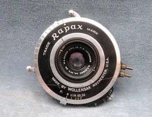 C.P. GOERZ WIDE ANGLE DAGOR 3-5/8" (92MM) F8 LENS IN RAPAX 1-400 SHUTTER W/RING - Picture 1 of 2