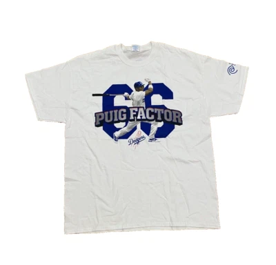 PUIG FACTOR LOS ANGELES LA DODGERS MLB BASEBALL #66 Yasiel Puig T SHIRT Mens XL - Image 1 of 4