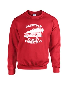 NEW Griswold Family Christmas Tree on Car Roof  Xmas Unisex Crew SWEATSHIRT 588 - Picture 1 of 1