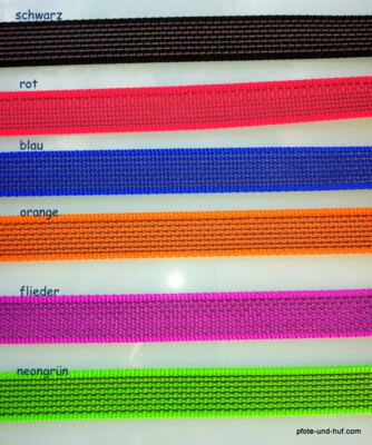 Gummierte Leine Hundeleine Fährtenleine Schleppleine AntiSlip 35cm -25m 6 Farben - Bild 1 von 2