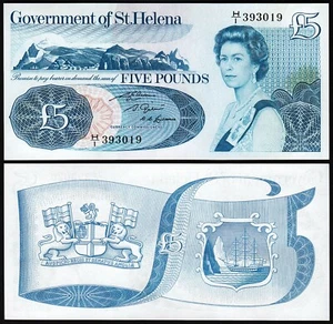 Saint Helena, 5 Pounds 1981, UNC, P-7b, Sign 2 - Picture 1 of 3