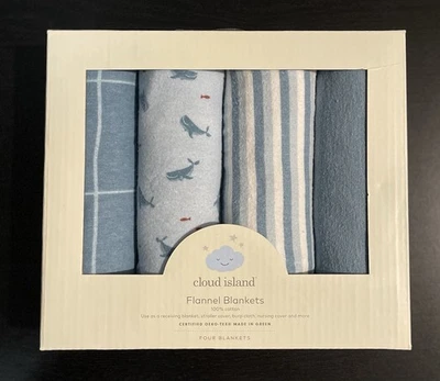 Juego de mantas de franela Cloud Island bebé niño paquete de 4 Foto 1 de 2