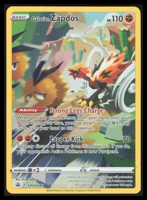 Galarian Zapdos Promo SWSH: Sword & Shield Promo Cards SWSH283 NM - Image 1 of 2