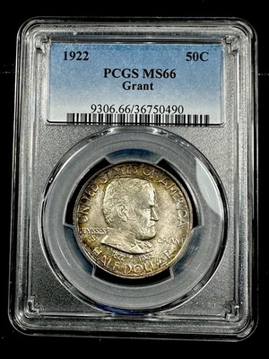1922 PCGS MS66 Grant Commemorative Silver Half Dollar - Image 1 of 4