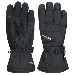 Trespass Mens Ski Gloves Snowboarding Black Warm Anti Pil Fleece Reunited II - Picture 1 of 4