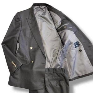 Burberry Traje Set-up Chaqueta y Pantalón Gris Lana Mohair Talla L Auténtico - Imagen 1 de 10