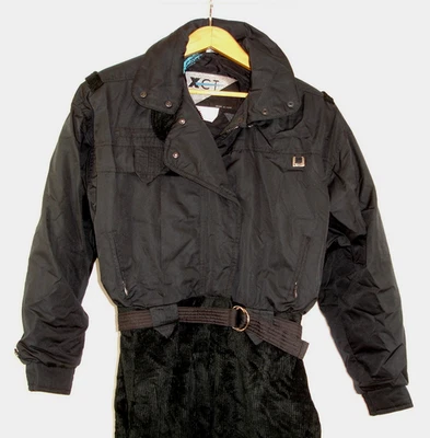 ROFFE XCT Nepal Vintage Negro Completo Traje de Nieve Mujer Pana Pantalones Hecho en EE. UU. Foto 1 de 4