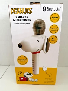 Peanuts Snoopy Bluetooth Karaoke Microphone Wireless Speaker  NEW - Picture 1 of 4