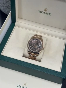 Rolex Sky Dweller Rose Gold Chocolate Dial 2018 Full Set - Picture 1 of 1