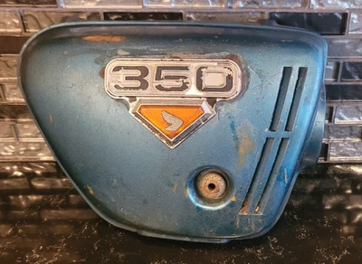 Винтажная синяя правая панель крышки для Honda CB350 CB 350 от оригинального производителя под правую руку  - Изображение 1 из 4