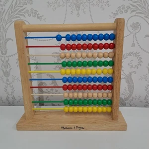 Melissa & Doug Abacus classico giocattolo educativo in legno con 100 perline - Foto 1 di 6
