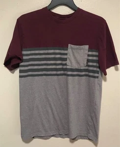 Vans Burgunderrot und Grau Kurzarm Herren Tasche T-Shirt XL - Bild 1 von 3