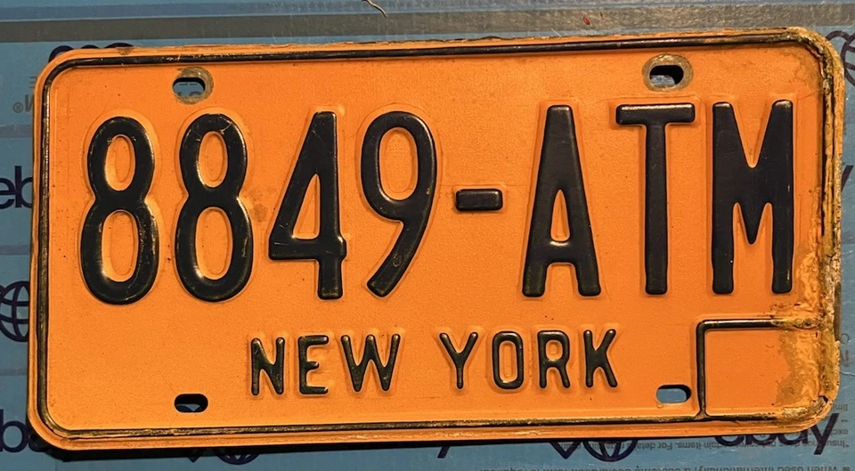 LICENSE PLATE PLATES  New York 8849 – Atm - Image 1 of 1