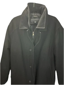 Perry Ellis Portfolio Men’s Large Lined Wool Blend 3/4 Length  Overcoat - Picture 1 of 5