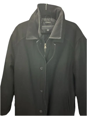 Perry Ellis Portfolio Men’s Large Lined Wool Blend 3/4 Length  Overcoat - Image 1 of 4