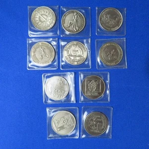 Boy Scout 10 Jamboree Coins 1937-1981 Sold @ 1981 Jambo Souvenir Coin Set 257C1 - Picture 1 of 9