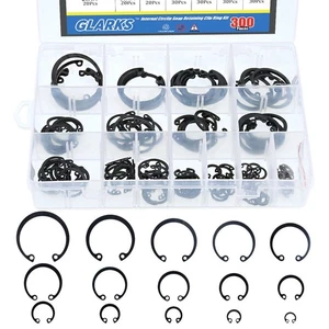 300Pcs 15 Size Metric Internal Circlips Snap Retaining Ring Assortment Kit, B... - Foto 1 di 7