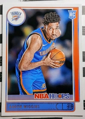 2021-22 Panini NBA Hoops Aaron Wiggins Rookie Thunder Silver Foil SP #247 NM-MT - Image 1 of 2