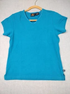 Route 66 Since 1926 Women's Blue Stretch Short Sleeve V-Neck Shirt Large USED - Picture 1 of 6