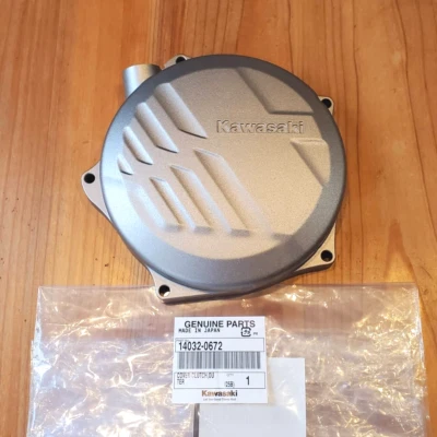 KAWASAKI Genuine 2021-2024 KX250 KX250X Outer Clutch Cover 14032-0672 NEW - Image 1 of 4