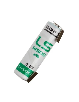Pila 3.6v al LITIO PILA SAFT AA LS14500 ALLARME 3.7v batteria a saldare 2600mAh - Immagine 1 di 4