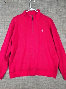 Irish Creek Womens Large Sweater Pullover Red 1/4 Zip - Picture 1 of 13
