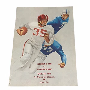 VTG High School Football Program Robert E Lee vs Galena Park October 15 1954 - Picture 1 of 3