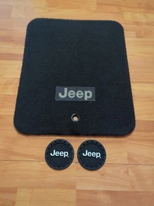 Jeep Compass 2008 Floor Mat and 2 Jeep Cup Holder Coasters - Picture 1 of 7