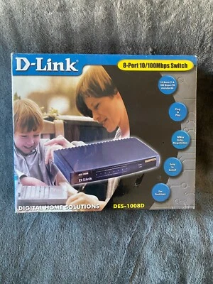 D-Link DES-1008D 8-port 10/100 Mbps Gigabit Fast Ethernet Switch New - Image 1 of 4