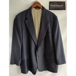 Paul Stuart Navy Blue Blazer Sport Jacket~Single Breast~2 Button~Made in Canada - Picture 1 of 23