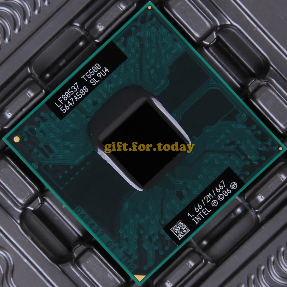 Original Intel Core 2 Duo T5500 1.66GHz Dual-Core (LF80537GF0282M) Processor CPU - Image 1 of 1