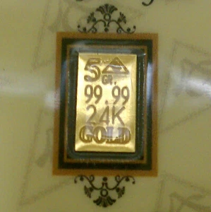 Gold BAR ACB 99.99 FINE 24k BULLION PURE 5Grain SOLID Gold Comes w/Certificate - Picture 1 of 2