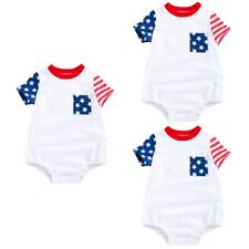  3 Count Infant Outfit Polyester Baby Romper Newborn Stitching Jumpsuit