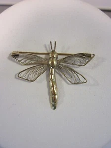 Tiffany & Co 14K Yellow Gold Dragonfly Pin Brooch with Appraisal Estate Find! - Picture 1 of 21