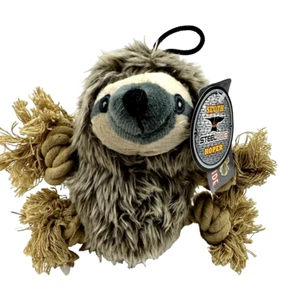 SteelDog Ruffian Faultier Roper Hundespielzeug Premium robust Plüsch Quietschseil 7 Zoll - Bild 1 von 5
