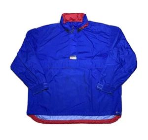 Vintage 90s Chaps Raph Lauren Royal Blue/Red 1/2 Zip Windbreaker Jacket Size XL - Picture 1 of 12